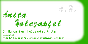 anita holczapfel business card